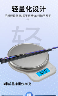 溪战超短节八工溪流竿手竿碳素超轻超细超硬28调石斑鱼竿批发跨境