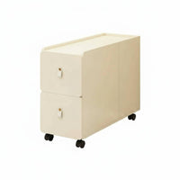 Mobile Nightstand Easy to Clean Rolling Side Rolling Side Table with Drawers