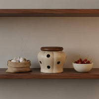 Clay Garlic Saver Vintage Design Garlic Storage Jar Countertop Organizer