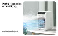 Desktop Misting Fan Humidifier Function Mini Water-Cooled Chiller Quiet Water-Cooled Air Chiller for Students, Office Workers, Dorm Room