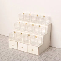 Miniature Fruit Cabinet Display Stand with Drawers for 1:12 Dollhouse