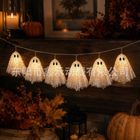 Halloween Glowing Lace Ghost String Lights for Home and Garden Party Decor
