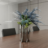 Artificial Flower Arrangement Easy to Place Fake Floral Centerpiece Low Maintenance Faux Floral Arrangement for Meeting Room