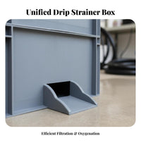 Fish Tank Water Distribution Box Waterfall Outlet Aquarium Trickle Strainer High-Efficiency Filtration Surface-Mounted Strainer Box for Outdoor