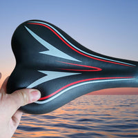 Thickened Mountain Bike Saddle Comfortable Waterproof Bike Saddle Wear-Resistant Cycling Gear PU Leather