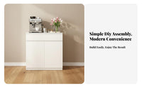Large Capacity Wooden Buffet Cabinet Multi-Functional Dining Room Storage Cabinet Wide Countertop Kitchen Cupboard Adjustable Shelf for Homeowners, Families, Renters, Entryway, Bedroom, Home Office