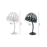Stable Base Tabletop Hairpiece Stand Multiple Uses Hat and Hairpiece Holder Long-Lasting Headwear Storage Rack Decorative Design for Dressing Room, Closet, Retail Retail Outlet