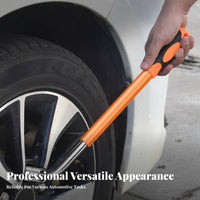 Chrome Vanadium Steel Telescopic Lug Wrench Labor-Saving L-Shaped Wheel Brace 4-in-1 Sockets for Auto Repair, Roadside Emergency, Garage