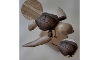 Articulated Turtle Handmade Sculpture Nature-Inspired for Bookshelf, Collectors