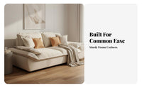 High-Density Foam Cushioning Deep-Seat Luxuriously Soft Sofa Oversized Living Room Furniture Pillow-Like Armrests Couch Breathable for Apartment Dwellers, Families, Homeowners, Lounge Area, Home, Bedroom