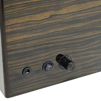 Sandalwood High-Gloss 3-Slot Watch Winder with 3 Storage Compartments