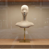 Mannequin Head Bust Realistic Look Mannequin Torso Head Stable Base Beauty Accessory for Store Owners, Hairdressers