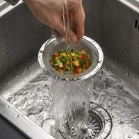 Kitchen Sink Strainer with Handle, Stainless Steel Strainer and Sink Drain Strainer, Large Sink Waste Strainer to Prevent Household Drain Clogs