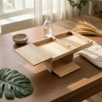Portable Wooden Box Finish Paulownia Wood Display Box