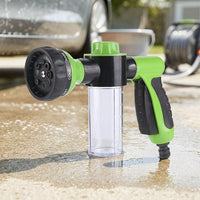 Spray Bottle with Soap Dispenser for Car Cleaning, Hose Nozzle with 8 Spray Patterns for Car Wash, 1000ml Dispenser Bottle, Hose Attachment