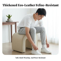 Button-Tufted Low Stool Multi-Functional Footrest adaptable Use for Homeowners
