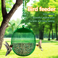 Hanging Metal Bird Feeder with Bath, Garden Decoration