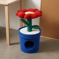 Flower-Pot Cat House Cylindrical Base Flower-Pot Cat House Tree Soft-Covered Cover Animal Furniture