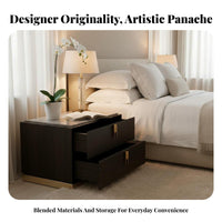 Cylindrical Pedestal Table Luxury Design Nightstand Sturdy Construction Multi-Purpose for Apartment Dwellers, Small Spaces