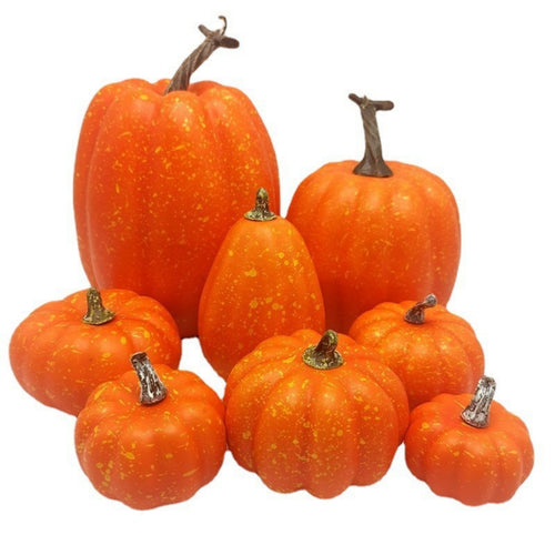 8 Pieces Decorative Pumpkins Fall Fake Pumpkins Autumn for Decorators, Crafters
