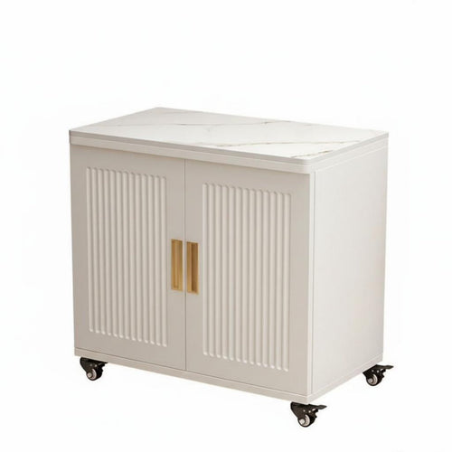 Sofa Side Tea Cart Light Luxury design Mobile Storage With casters Sturdy Construction for Homeowners, Entertainers, Living Room