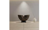 Modern Chinese Design Ornament Minimalist Design Half Circle Decor Textured