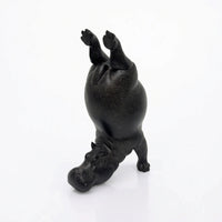 Hippopotamus Figurine Sculpted Hippo Statue for Bookshelf, Office Desk