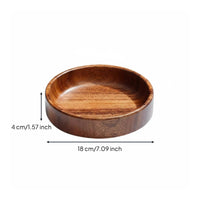 Walnut Wood Fruit Plate Elegant Wooden Fruit Bowl Large Capacity Vintage Wooden Serving Bowl for Parties