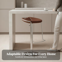 Adjustable rotate Stool with Backrest Italian aesthetic Counter-Height Chair for Pub