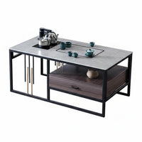 3-Seater textile Couch with Coffee Table Minimalist Design Reception Seating Business and design Sturdy Frame for Meeting Room