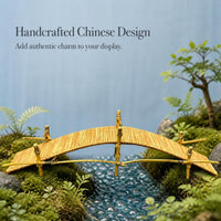 Chinese Style Retro Bamboo Dry Bridge Miniature Landscape Ornament