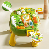 Educational Dinosaur Activity Table Interactive Toy Table with Piano Multi-Functional Child-Centered for Toddlers