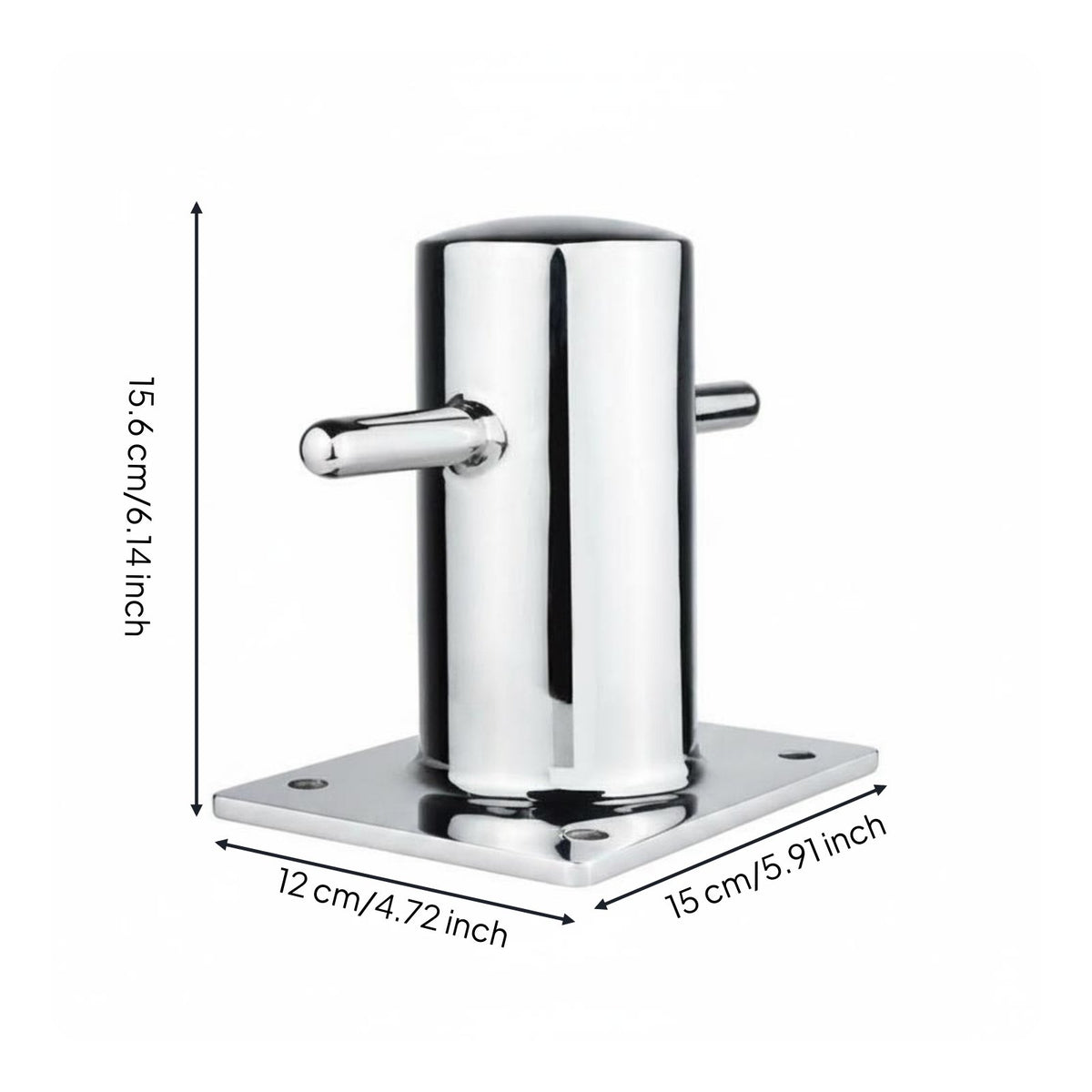 316 Stainless Steel Bollard Heavy Duty Stainless Steel Mooring Bollard Easy Installation Boat Mooring Post for Harbor