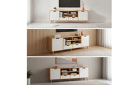 TV Stand with Storage NordicTV Stand Cabinet Modern Media Console for Living Room, Apartment