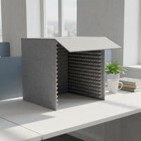 Reduces Reverberation and Reverb Desktop Soundproof Booth Easy Assembly Desktop Soundproof Box Foldable Design Tabletop Sound Isolation Box Collapsible for Podcasters, Streamers, Telecommute Workers, Home Office, Studying