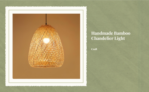 Bamboo rattan pendant for dining room