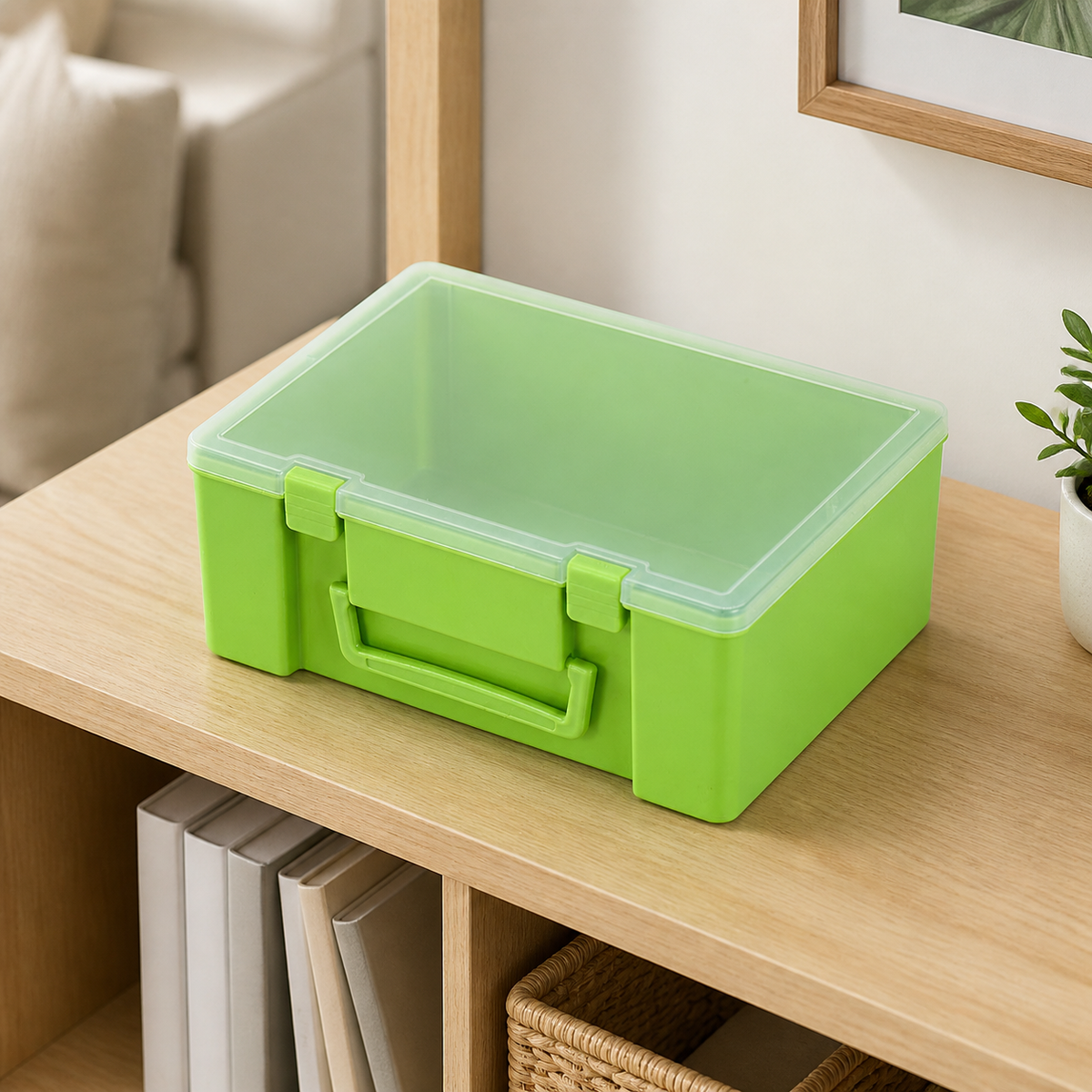 45L Storage Containers, Portable Stackable Organizer Box with Lid, Large PP Multi-Purpose Storage for Car, Home & Craft Supplies