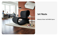 endless Loop Armchair Sculptural shape Accent Chair Flowing Lines Modern Stylish Design for Homeowners, Living Room