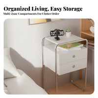 3-Drawer Nightstand Bauhaus Aesthetic Drawer Cabinet with Cylindrical Frame