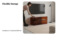 TV Cabinet with Shelves Modern Design Media Console Modular Design