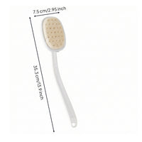 Soft Bristle Silicone Bath Brush Exfoliating Shower Brush with Long Handle Skin-Friendly Back Scrubber with Long Handle Quick-Drying