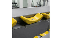 Two-Tier 10-Pair Dumbbell Rack Saddled Cradles Double-Layer Dumbbell Rack Angled Legs Fitness Storage Metal