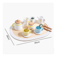 12 Pieces Pretend Tea Party Set Toy Tea Set Smooth Edges Child Plaything for Nursery School