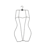 Slim Swimsuit Hanger Lightweight Bikini Hanger Minimalist Space-Saving for Boutiques, Retailers, Store Display, Closet Organization