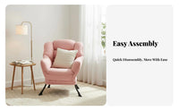 Upholstered rotating Armchair Comfortable Home Furniture Ergonomic Support Plush Padding for Adults, Homeowners