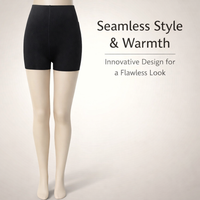 Tights for Women Fleece Lined with Thermal Insulation and Integrated Shorts, Winter Leggings with Shaping Panel Design