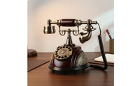 Decorative Rotary Rotary Mechanism Telephone Gift Choice Vintage Rotary Telephone Plug and Play Retro Desk Phone No Battery Needed for Hotel Lobby, Gallery