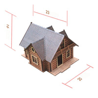 DIY Miniature House Kit Creative Gift Self-Assembly Wooden Chalet for Hobbyists