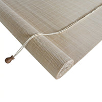 Natural Bamboo Roller Blinds Woven Bamboo Roller Blind Breathable Roll up Blinds Long-Lasting for Window