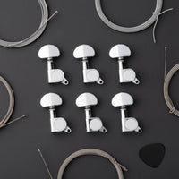6 Pieces Sealed Gear Machine Heads for Luthiers, DIY Enthusiasts
